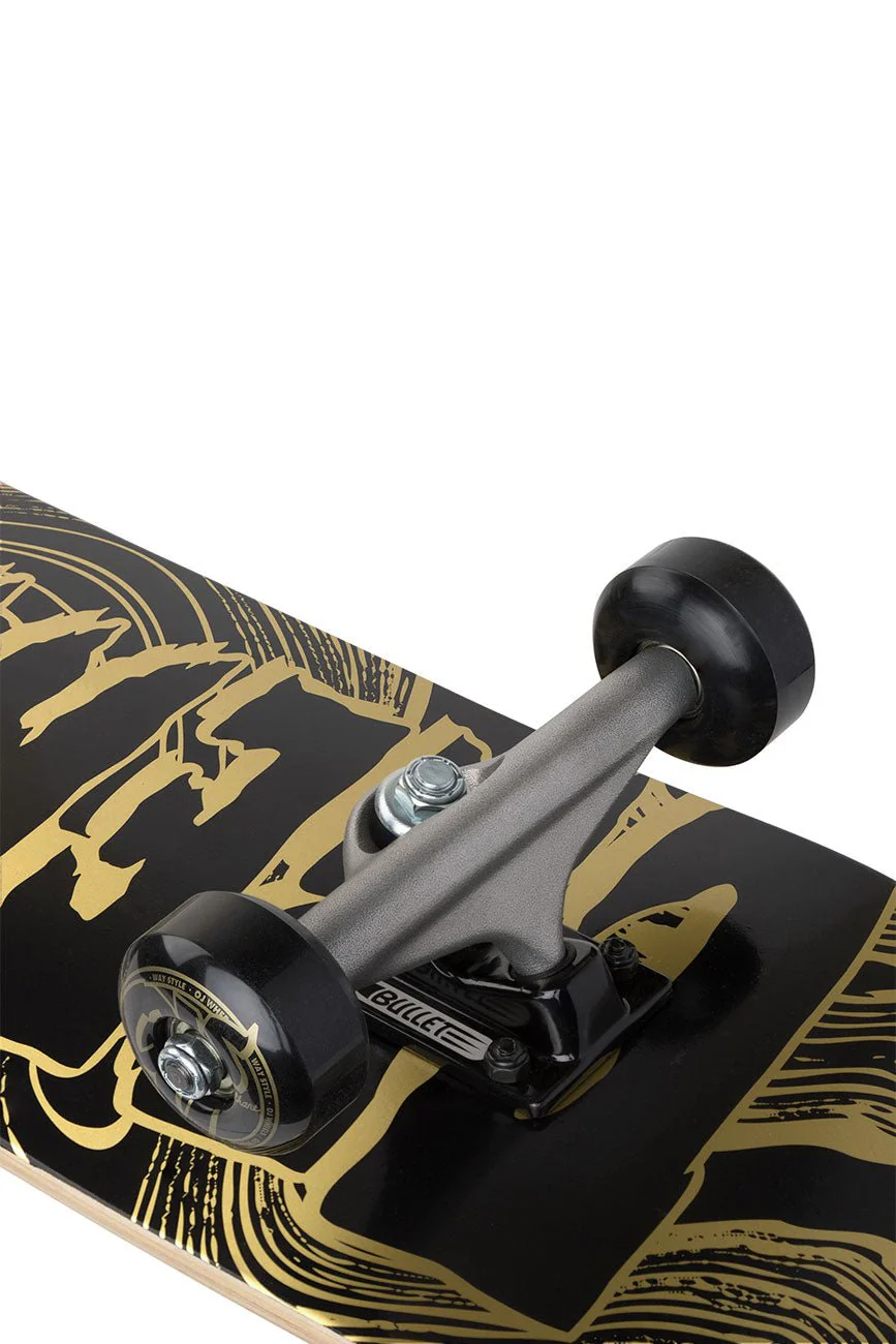 Metallic Swirl Logo Mini 7.75in x 30.00in Creature Skateboard Complete - Image 3