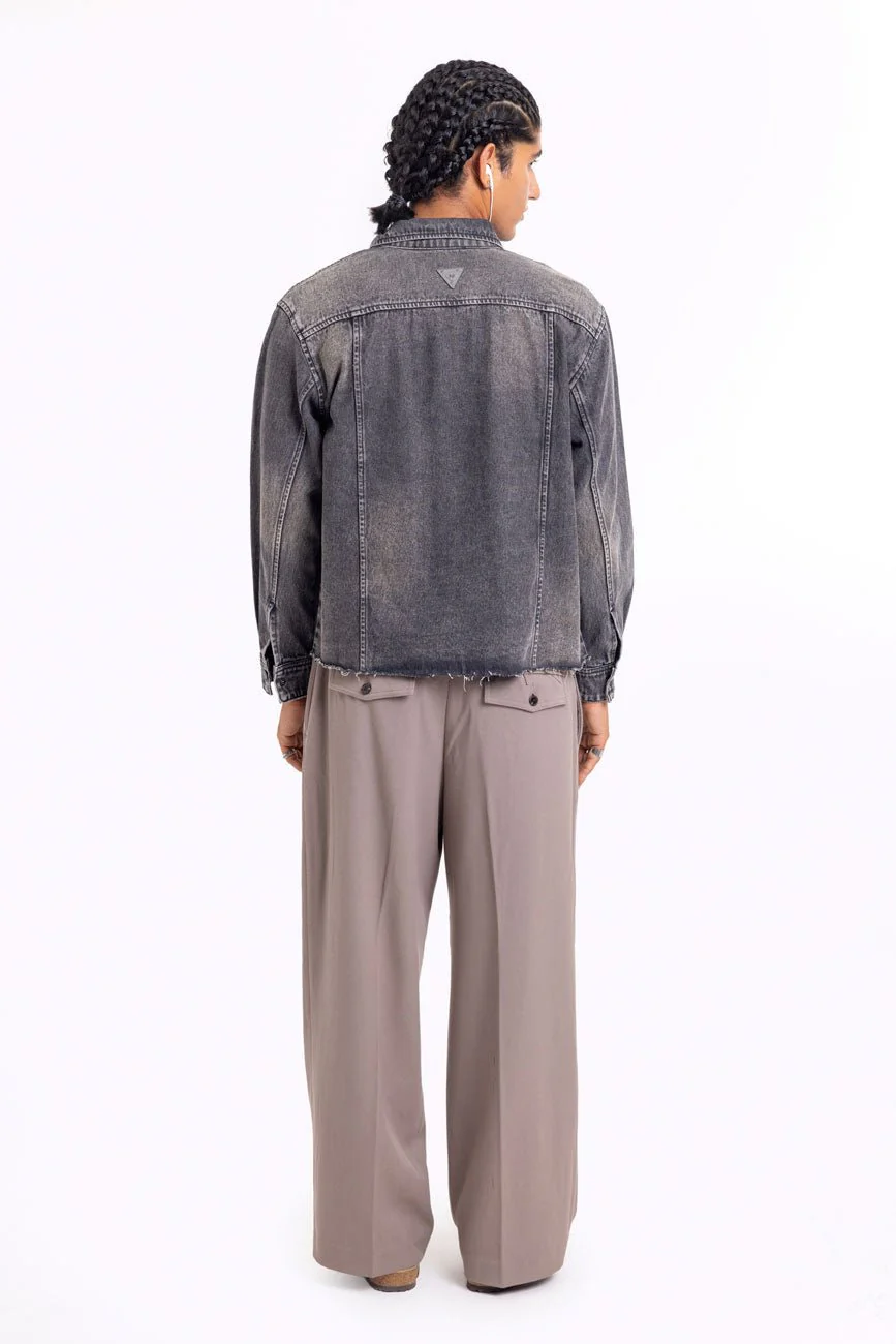 Novocaine // Frayed Hem Denim Jacket - Image 9