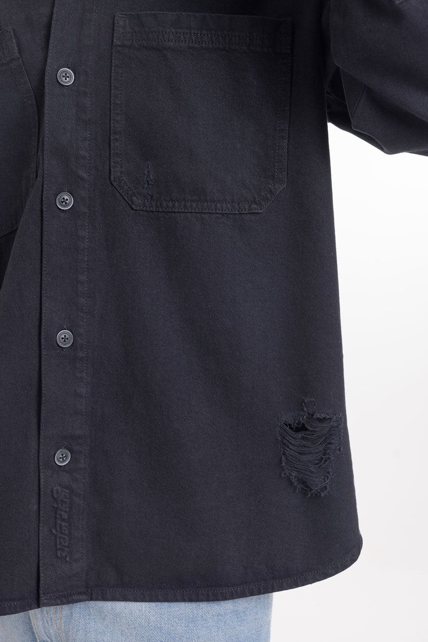 Old Money // Casual Ripped Shacket - Image 6