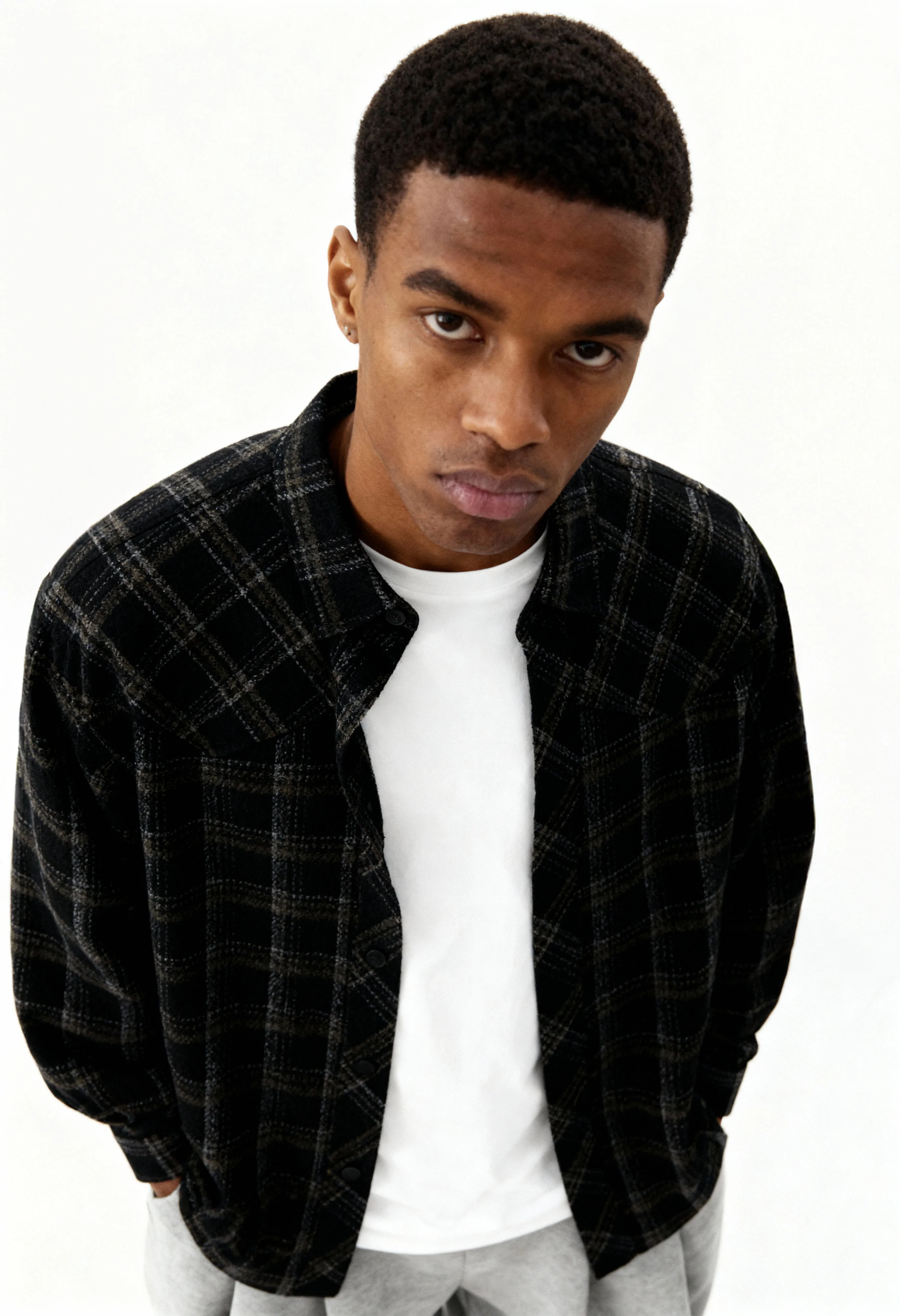 Plaid Long Sleeve Shirt // Black - Image 13