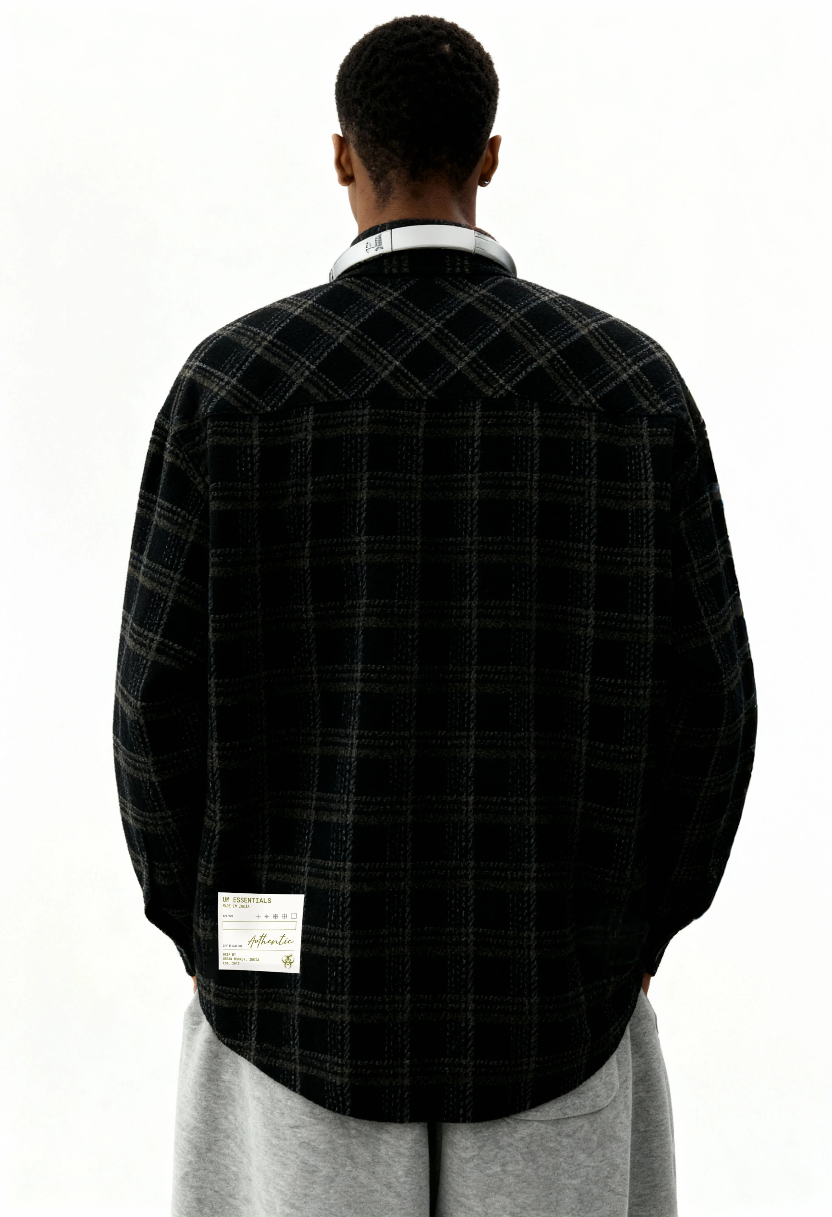 Plaid Long Sleeve Shirt // Black - Image 2