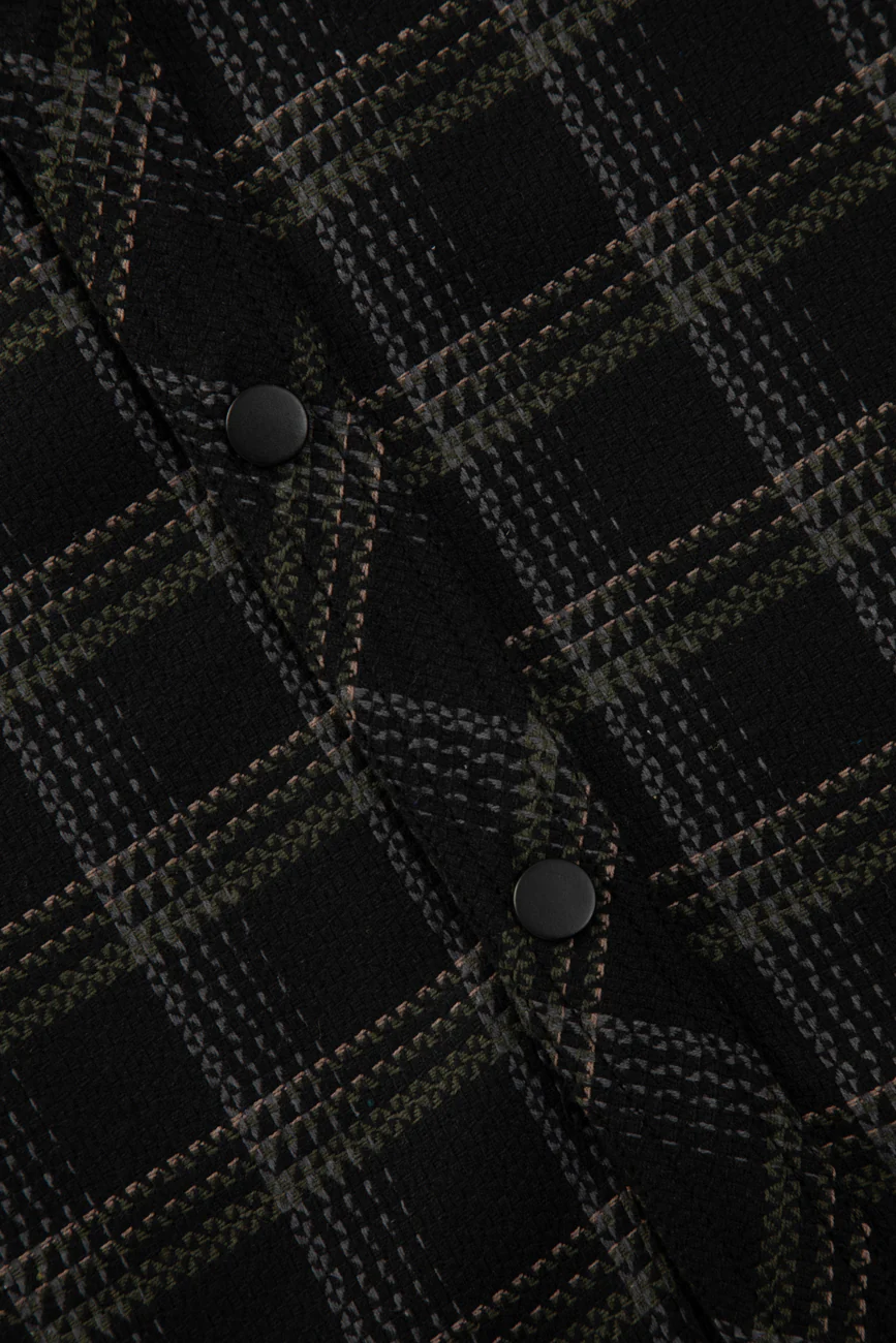 Plaid Long Sleeve Shirt // Black - Image 5
