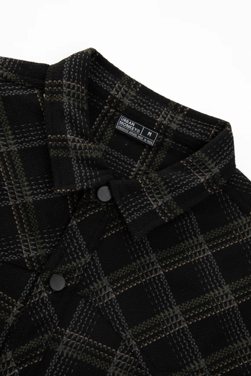 Plaid Long Sleeve Shirt // Black - Image 8