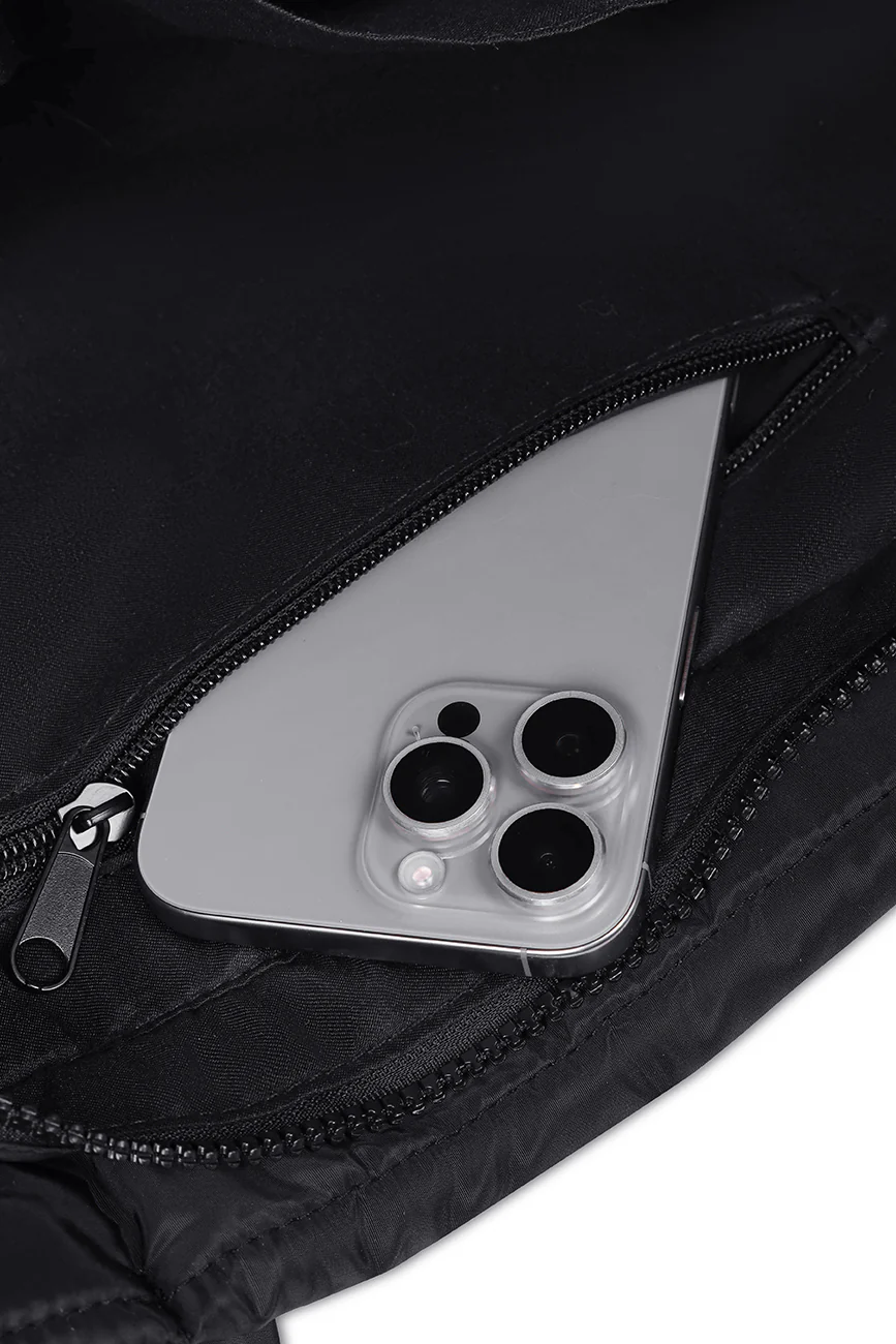 Puffer Shoulder Bag // Black On Black - Image 8