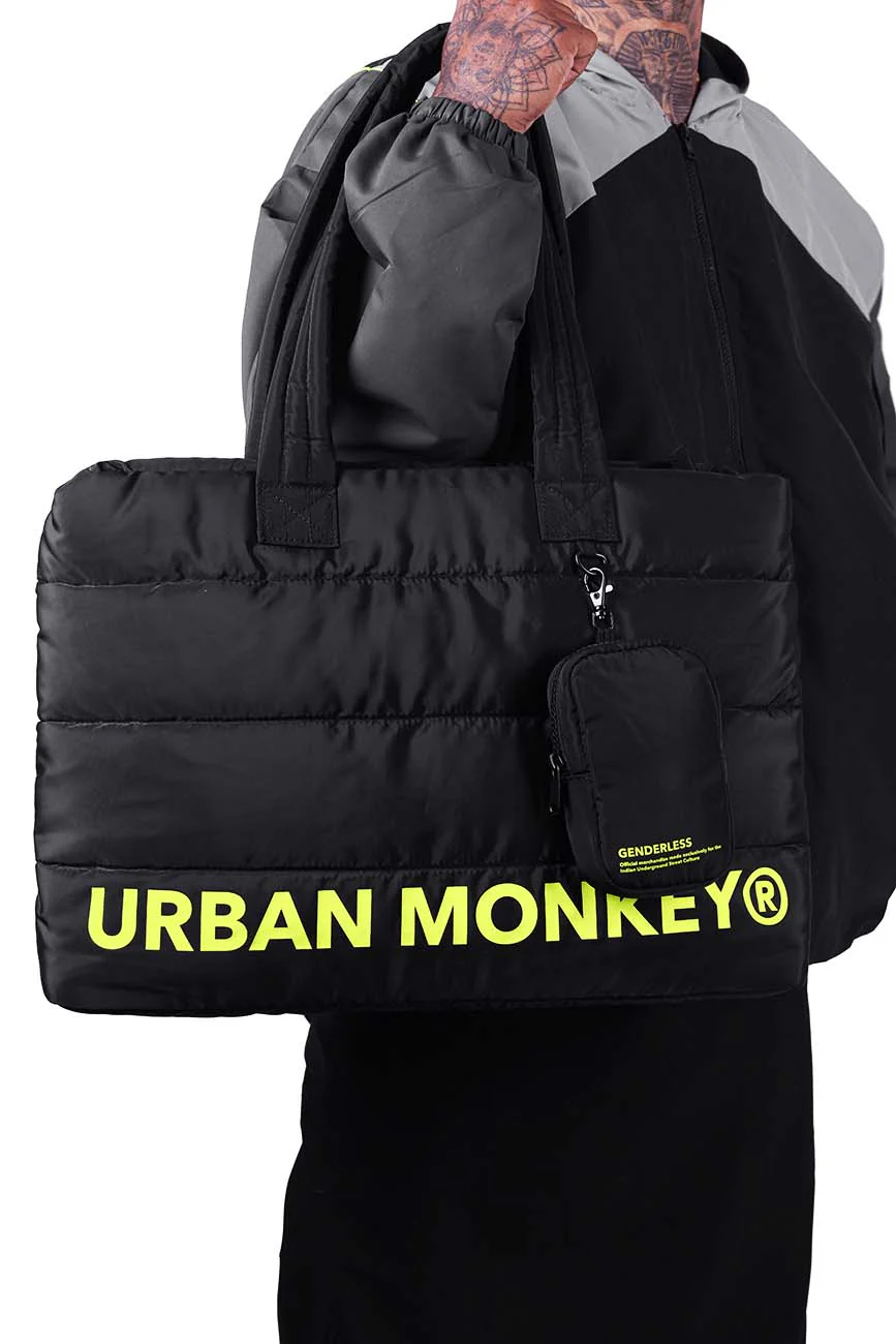 Puffer Shoulder Bag // Neon On Black - Image 6