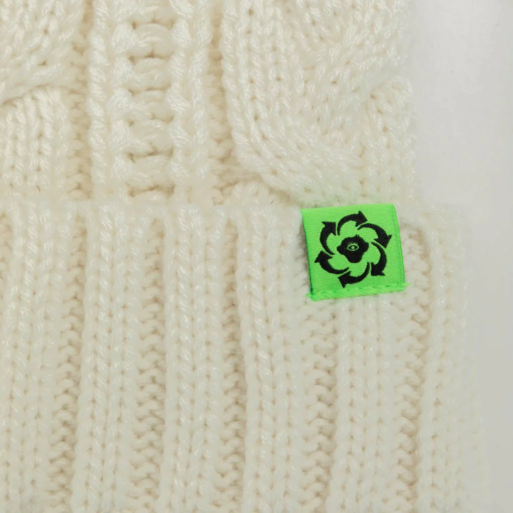 Recycled Knit Cuff Beanie // Snow White - Image 3