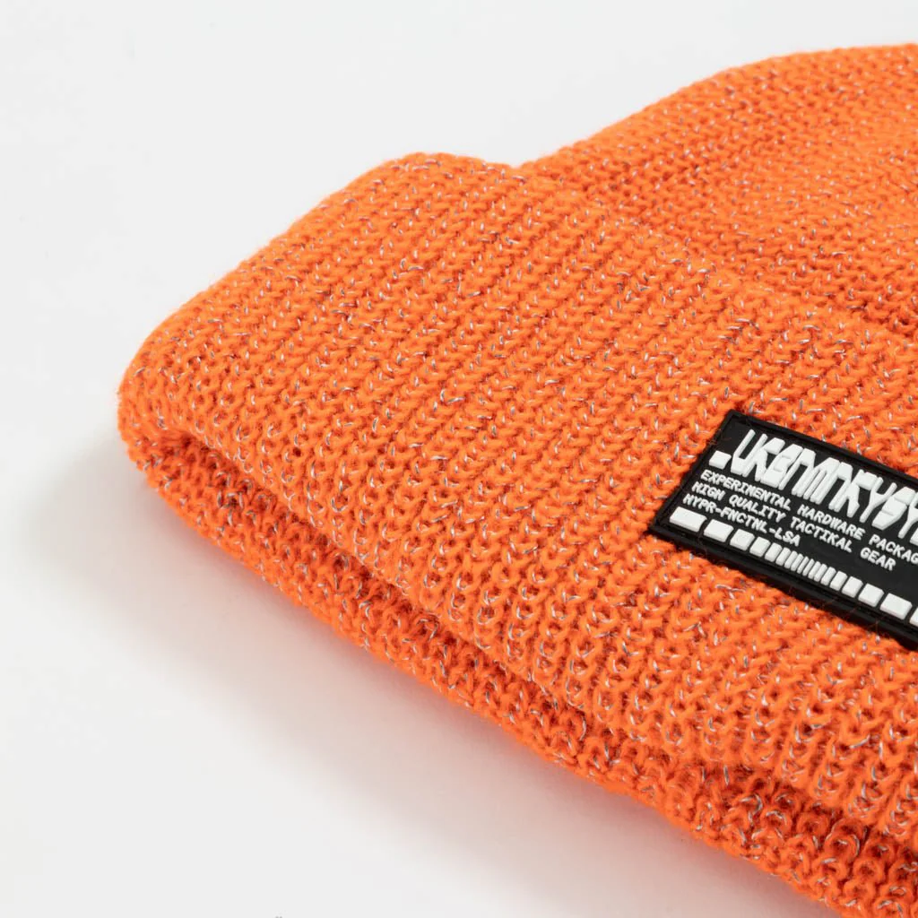 Reflective Fisherman Beanie // Orange - Image 4