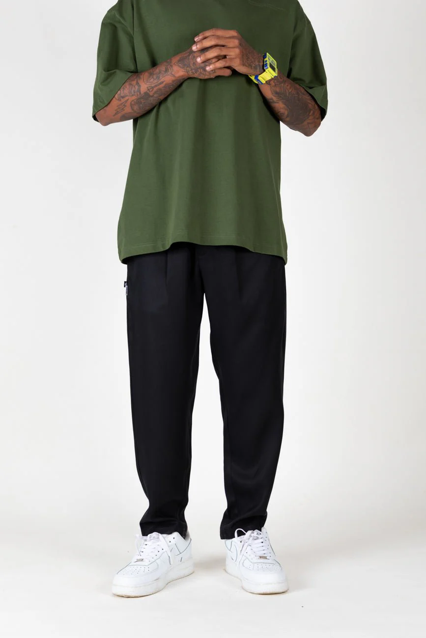 Relaxed Fit Trousers // Black - Image 6