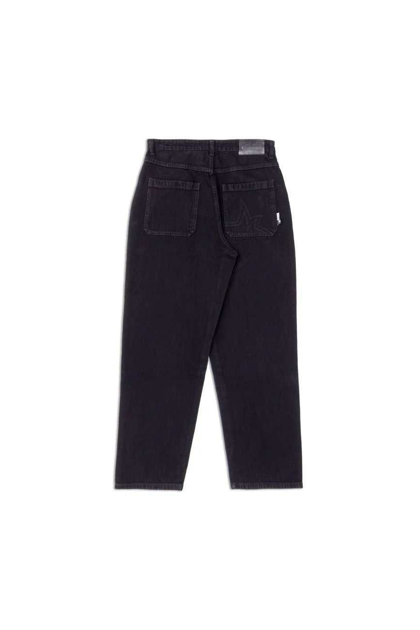 Relaxed Straight-Cut Jeans // Black - Image 3