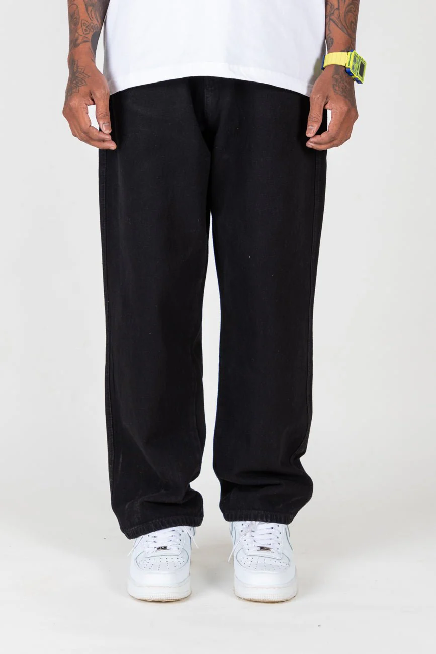 Relaxed Straight-Cut Jeans // Black - Image 5