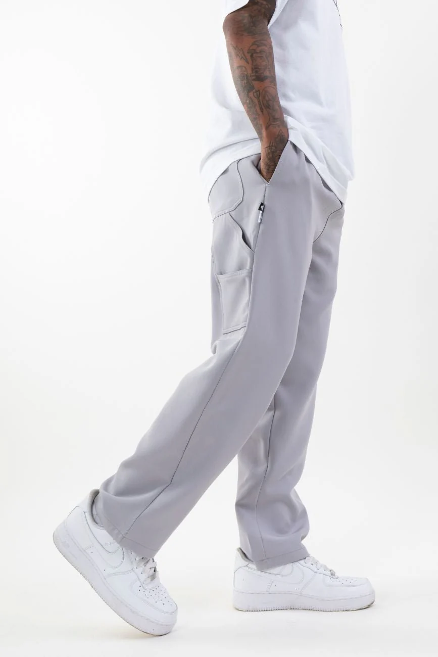 Upgraded Relaxed Straight-Cut Track Pants // Grey - Image 2