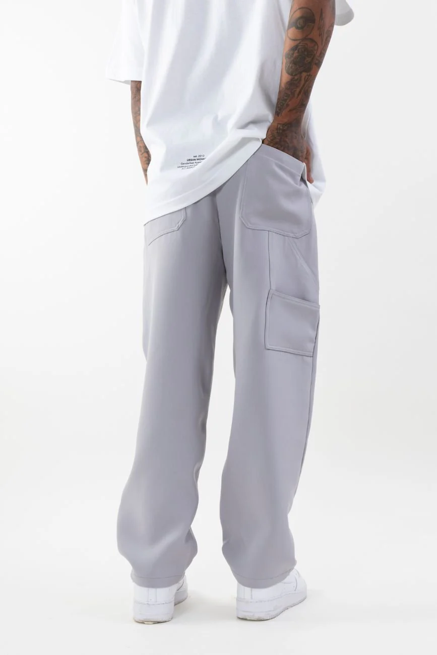 Upgraded Relaxed Straight-Cut Track Pants // Grey - Image 5