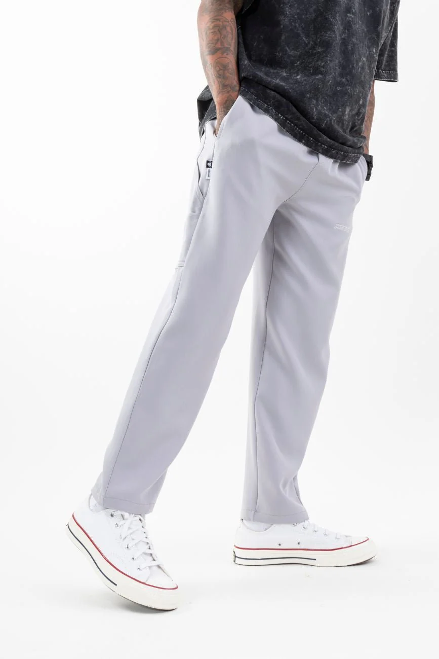 Upgraded Relaxed Straight-Cut Track Pants // Grey - Image 6