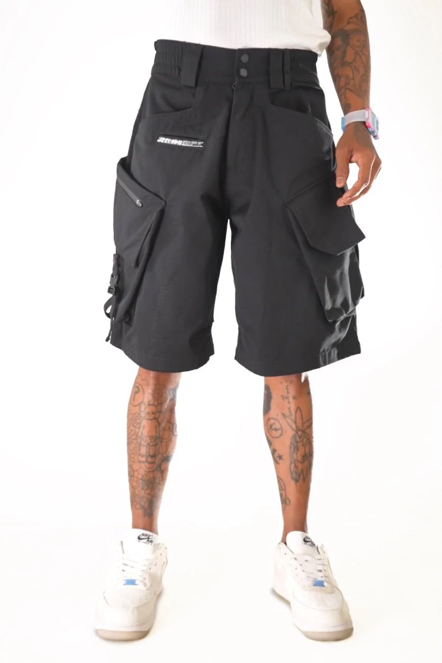 Ripstop Cargo Shorts // Black - Image 4