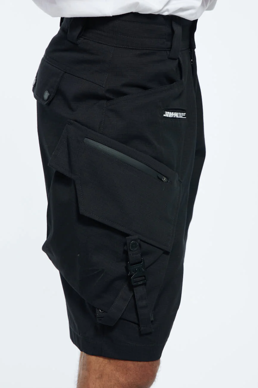 Ripstop Cargo Shorts // Black - Image 5