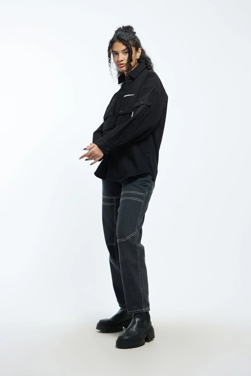 Ripstop Shacket // Black - Image 9