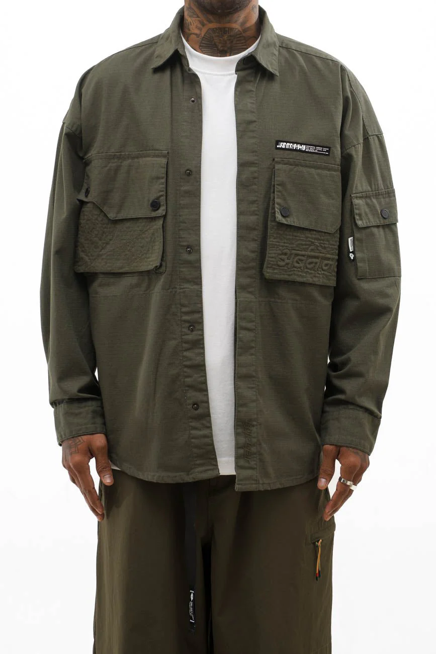 Ripstop Shacket // Olive Green - Image 3