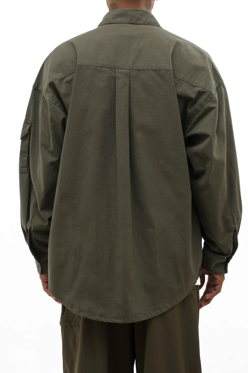 Ripstop Shacket // Olive Green - Image 5