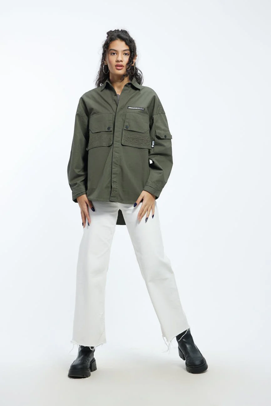 Ripstop Shacket // Olive Green - Image 8