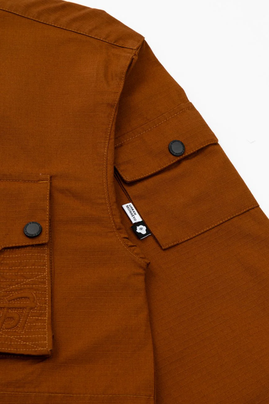 Ripstop Shacket // Tan Brown - Image 15