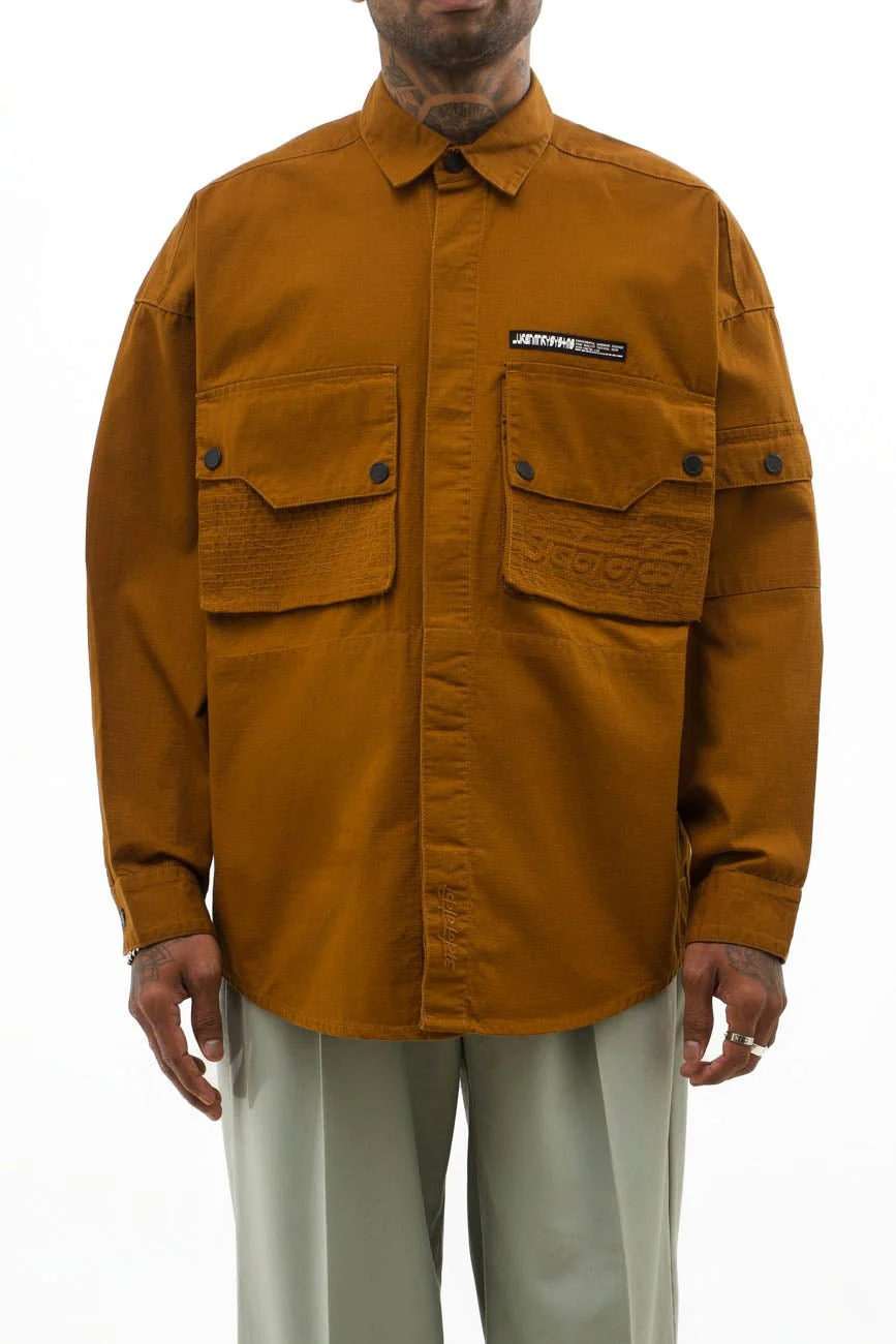 Ripstop Shacket // Tan Brown - Image 3