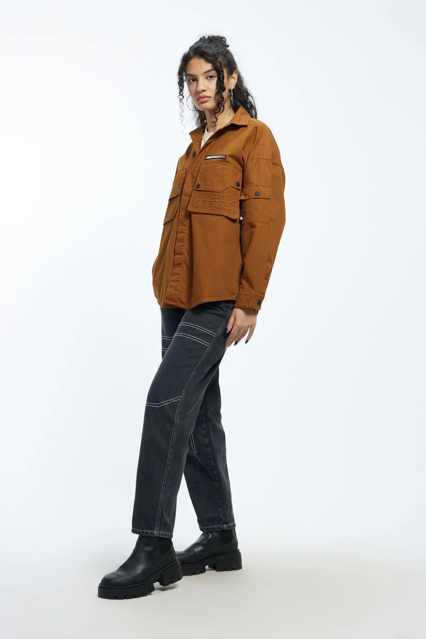 Ripstop Shacket // Tan Brown - Image 9