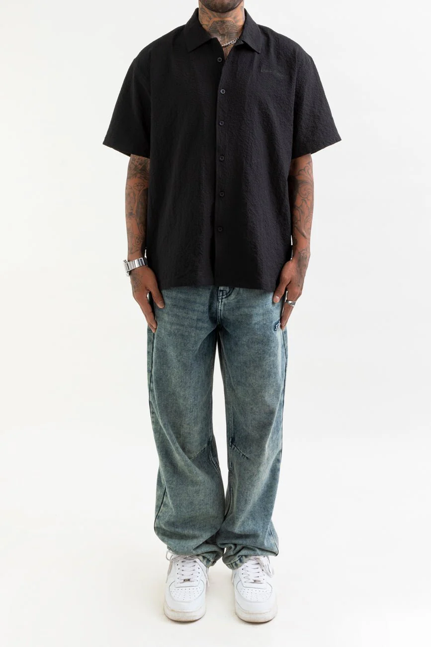 Seersucker Resort Shirt // Black - Image 10