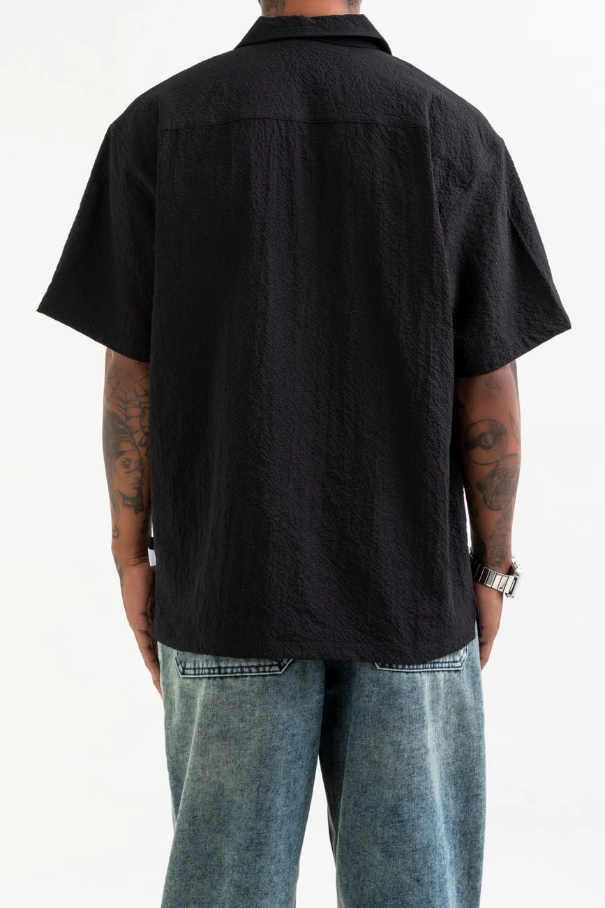 Seersucker Resort Shirt // Black - Image 6
