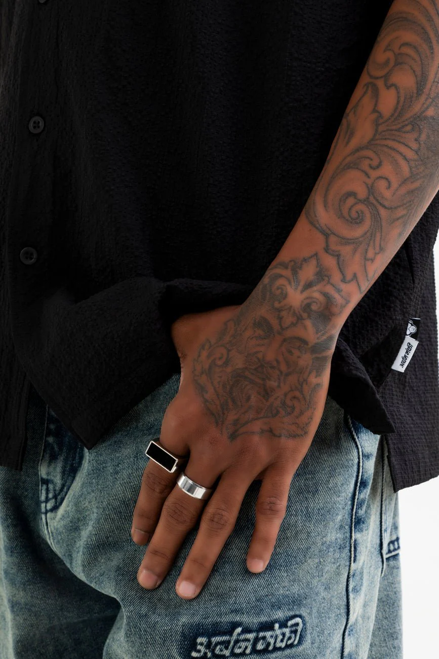 Seersucker Resort Shirt // Black - Image 8