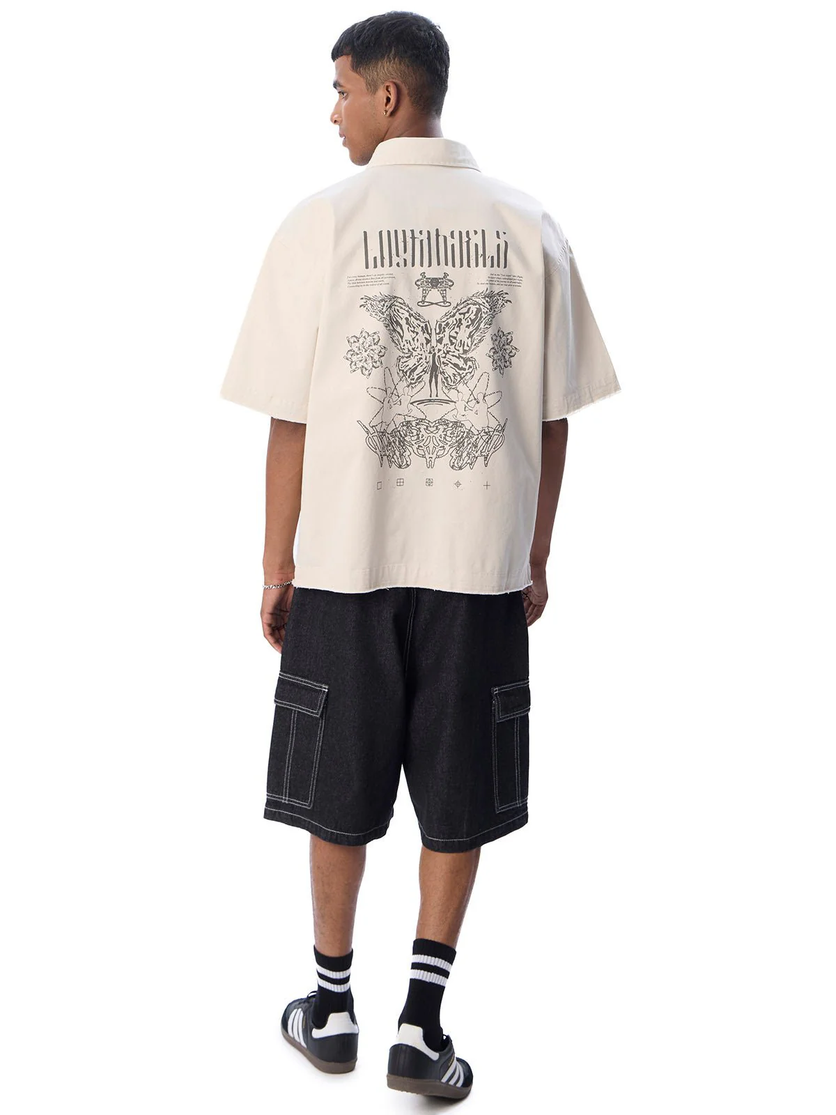 Short Sleeve Off White Shirt // Lost Angels - Image 10