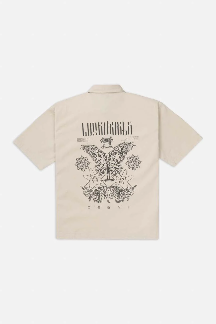 Short Sleeve Off White Shirt // Lost Angels - Image 2