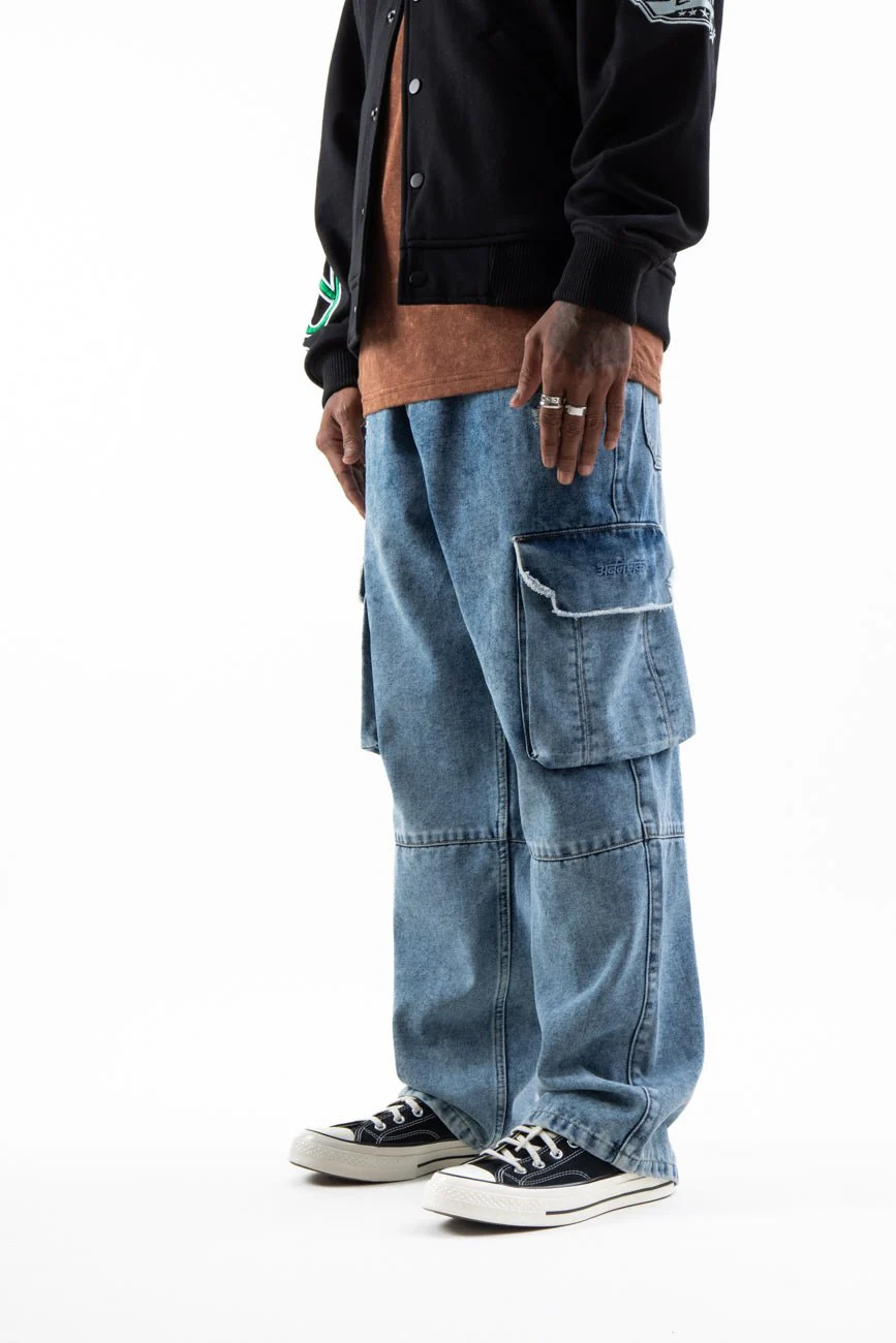 Steel Denim Cargo Pants_Royal Enfield x Urban Monkey - Image 2