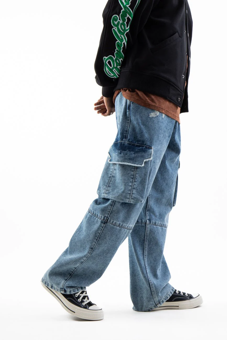Steel Denim Cargo Pants_Royal Enfield x Urban Monkey - Image 3