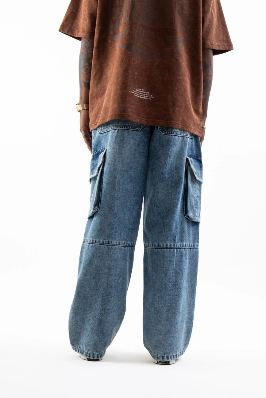 Steel Denim Cargo Pants_Royal Enfield x Urban Monkey - Image 4