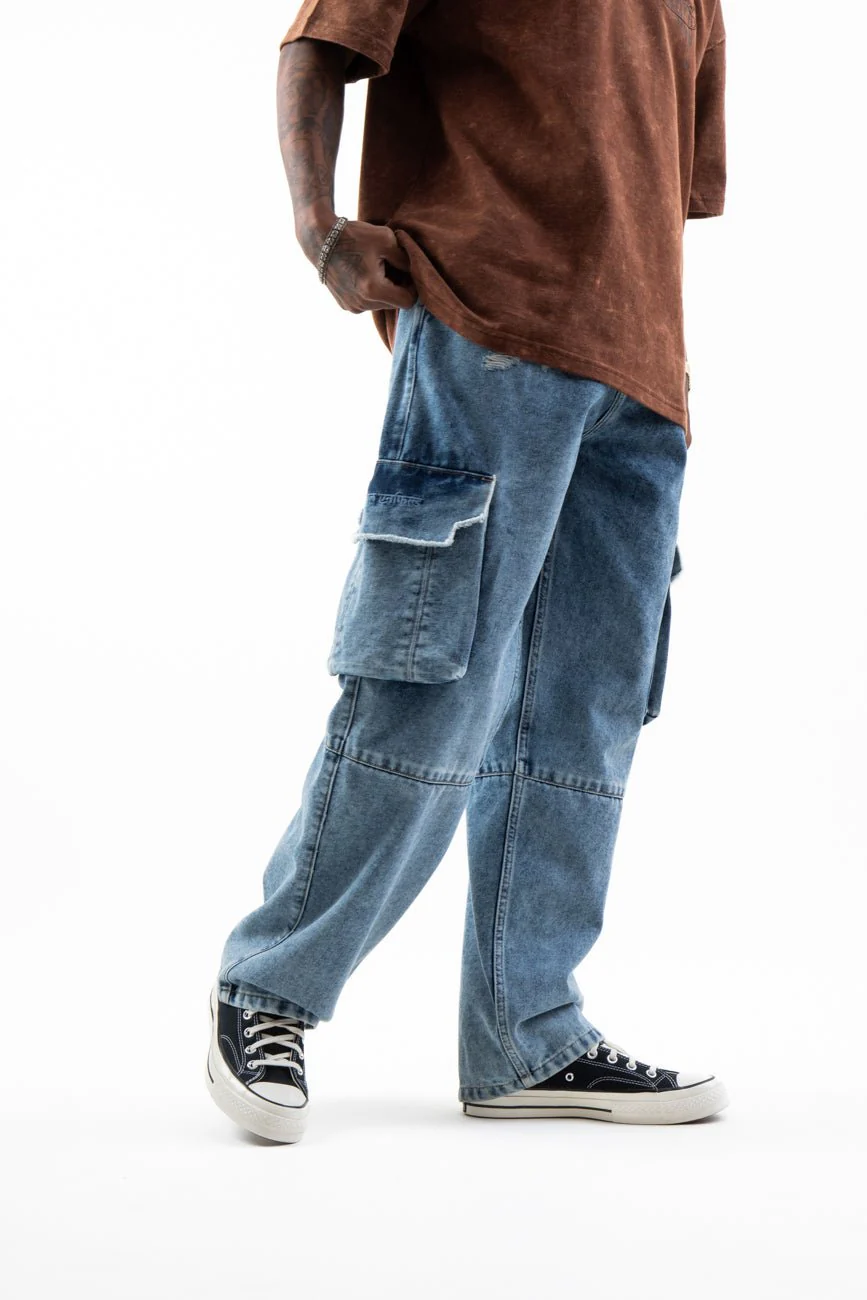 Steel Denim Cargo Pants_Royal Enfield x Urban Monkey - Image 6