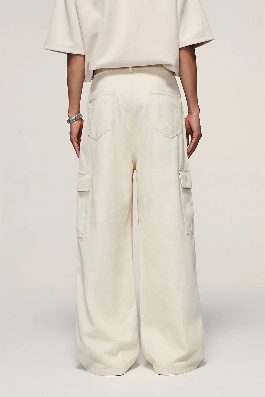 Streetwear Cargo Pants // White - Image 3