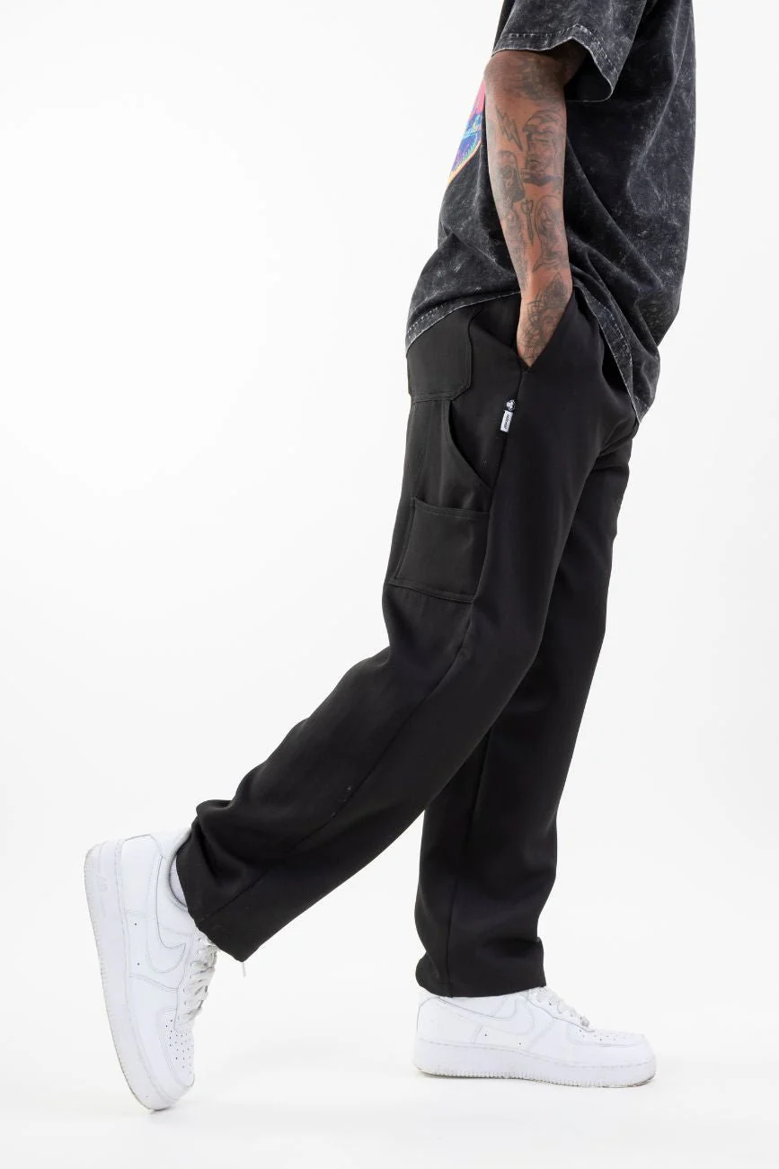 Upgraded Relaxed Straight-Cut Track Pants // Black - Image 6