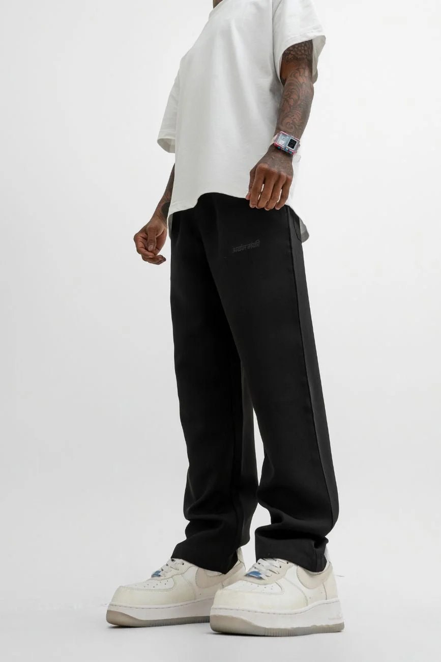 Upgraded Relaxed Straight-Cut Track Pants // Black - Image 9