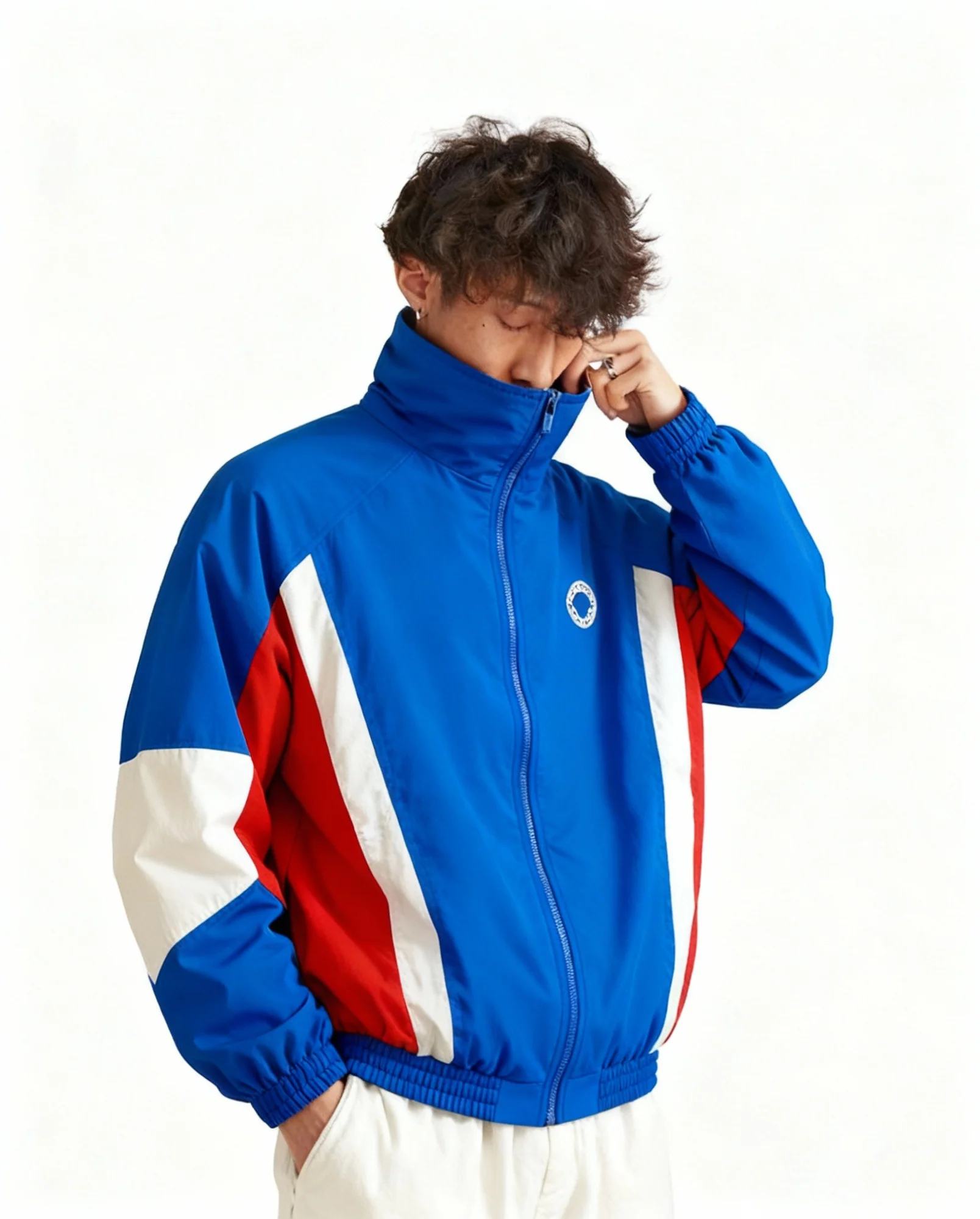 Vintage 80’s Track Jacket // Blue - Image 2