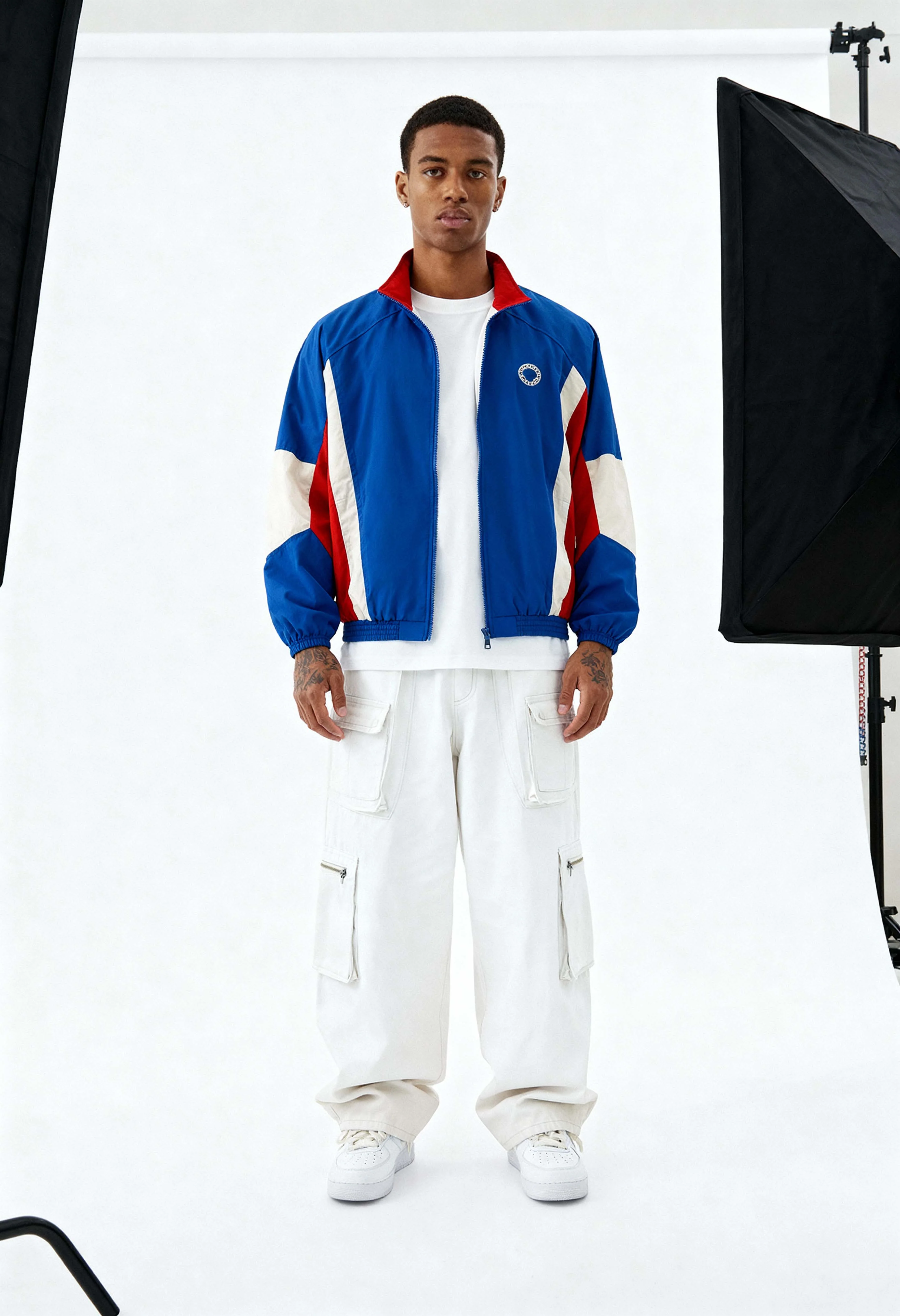 Vintage 80’s Track Jacket // Blue - Image 3
