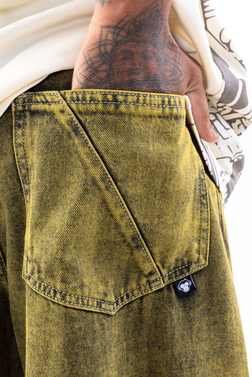 Vintage Cut and Sew Denims // Faded Olive - Image 4