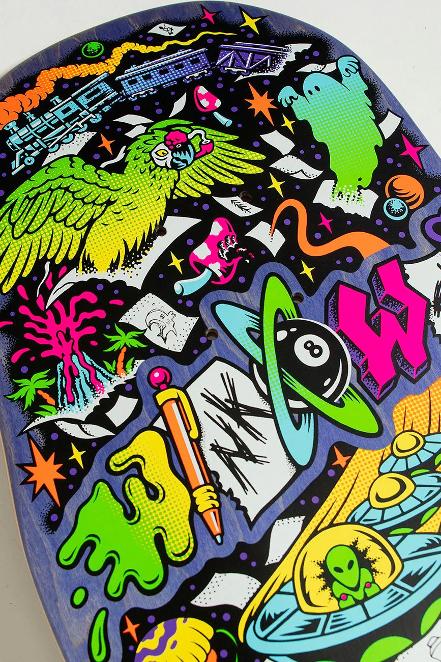 Winkowski Sketchbook Shaped 10.34in x 30.54in Santa Cruz Decks - Image 3