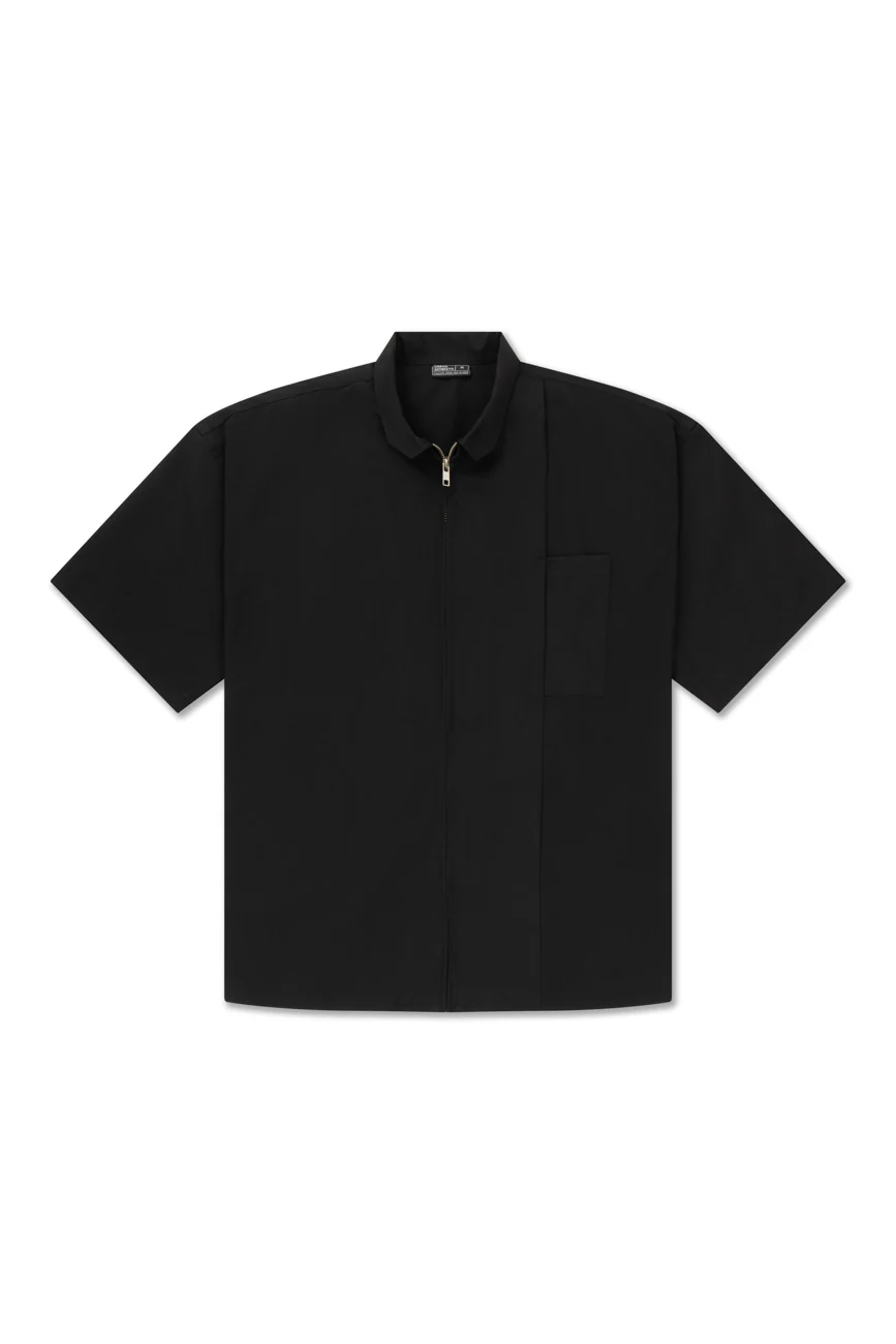 Zip Up Shirt // Black - Image 2